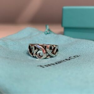 Tiffany & Co Tiffany Love Hear Ring  Size 5.5 ( 925 Silver)